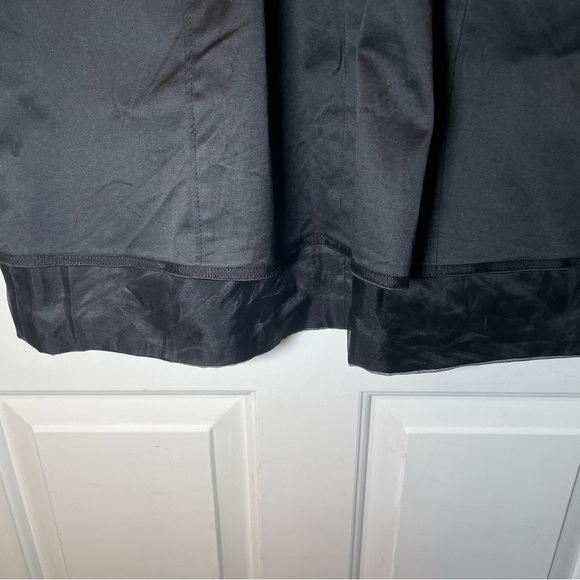 Zac Posen NY Woman’s Black Mini Dress Sz 10 Z Spoke Line Thin Straps Front Slit - Picture 10 of 11